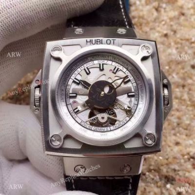 Clone Swiss Grade Stainless Steel Hublot Limited Edition MP-08 Leather Watch